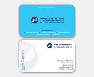 Diseño de Tarjeta de Presentación por DesignerShahadat para Preventative maintinance mechanical | Diseño: #36270414