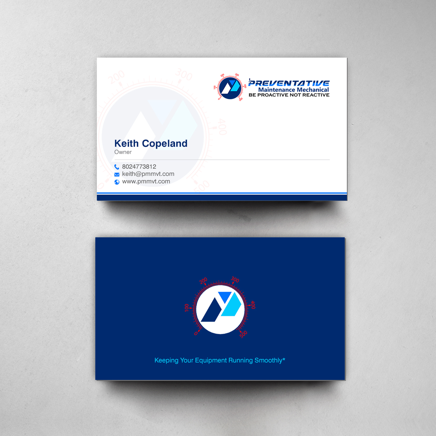 Business Card Design by chandrayaan.creative for Preventative maintinance mechanical | Design #36270313