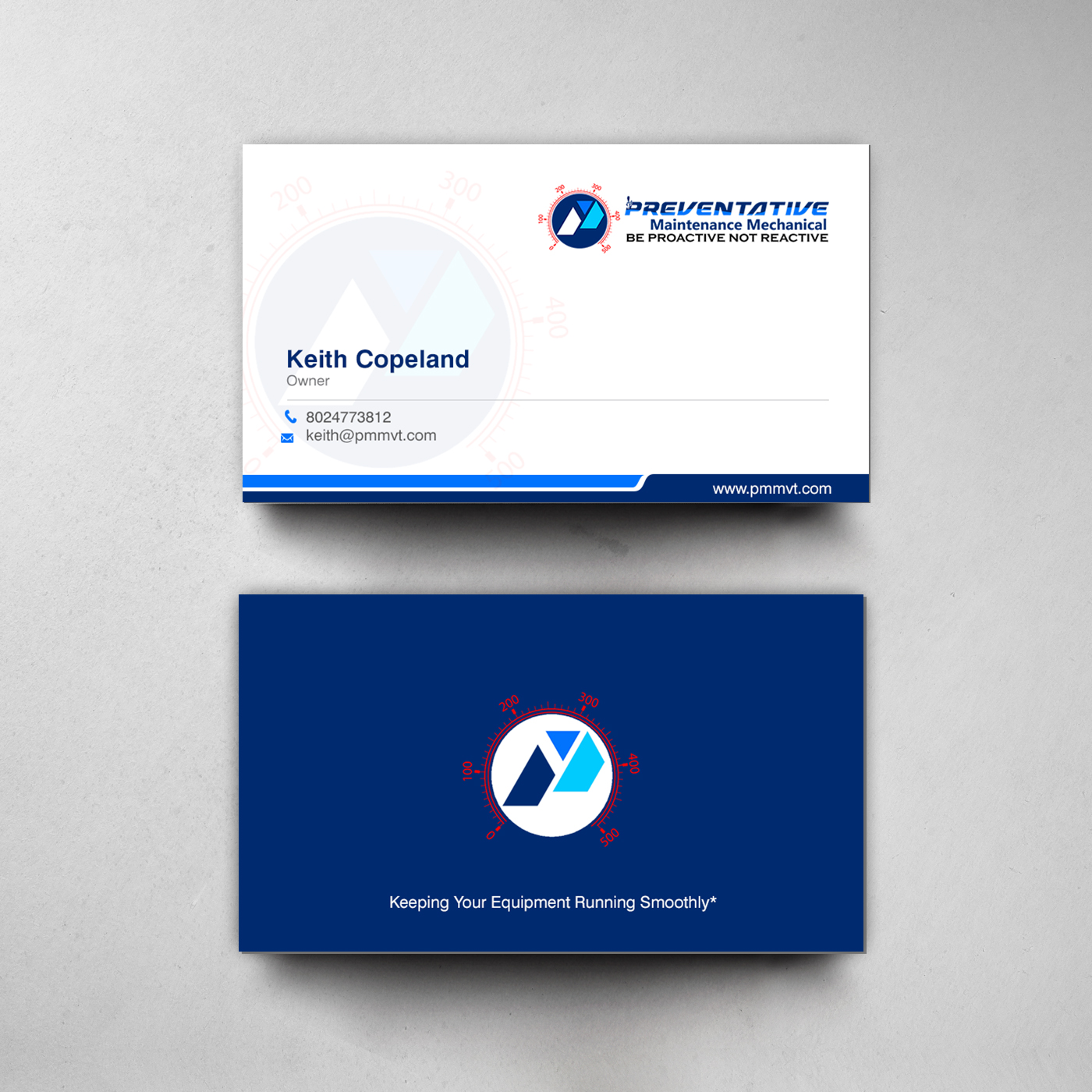 Business Card Design by chandrayaan.creative for Preventative maintinance mechanical | Design #36270316