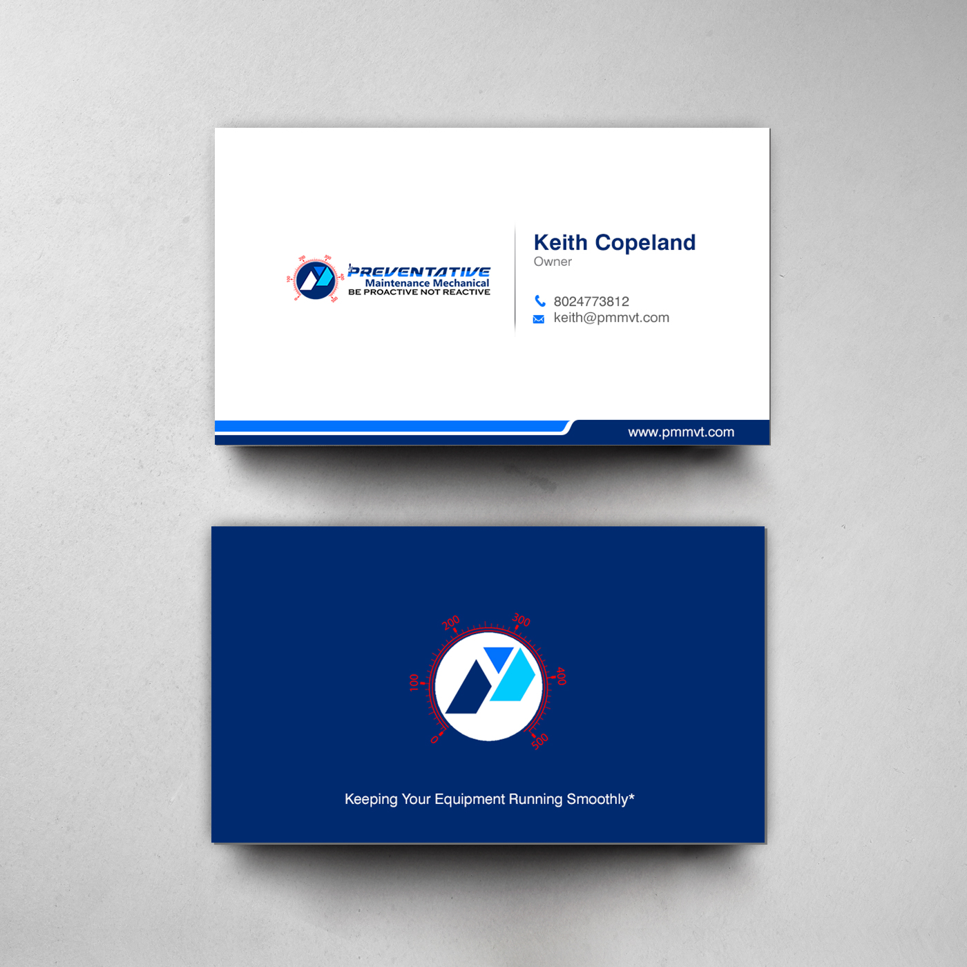 Business Card Design by chandrayaan.creative for Preventative maintinance mechanical | Design #36270318
