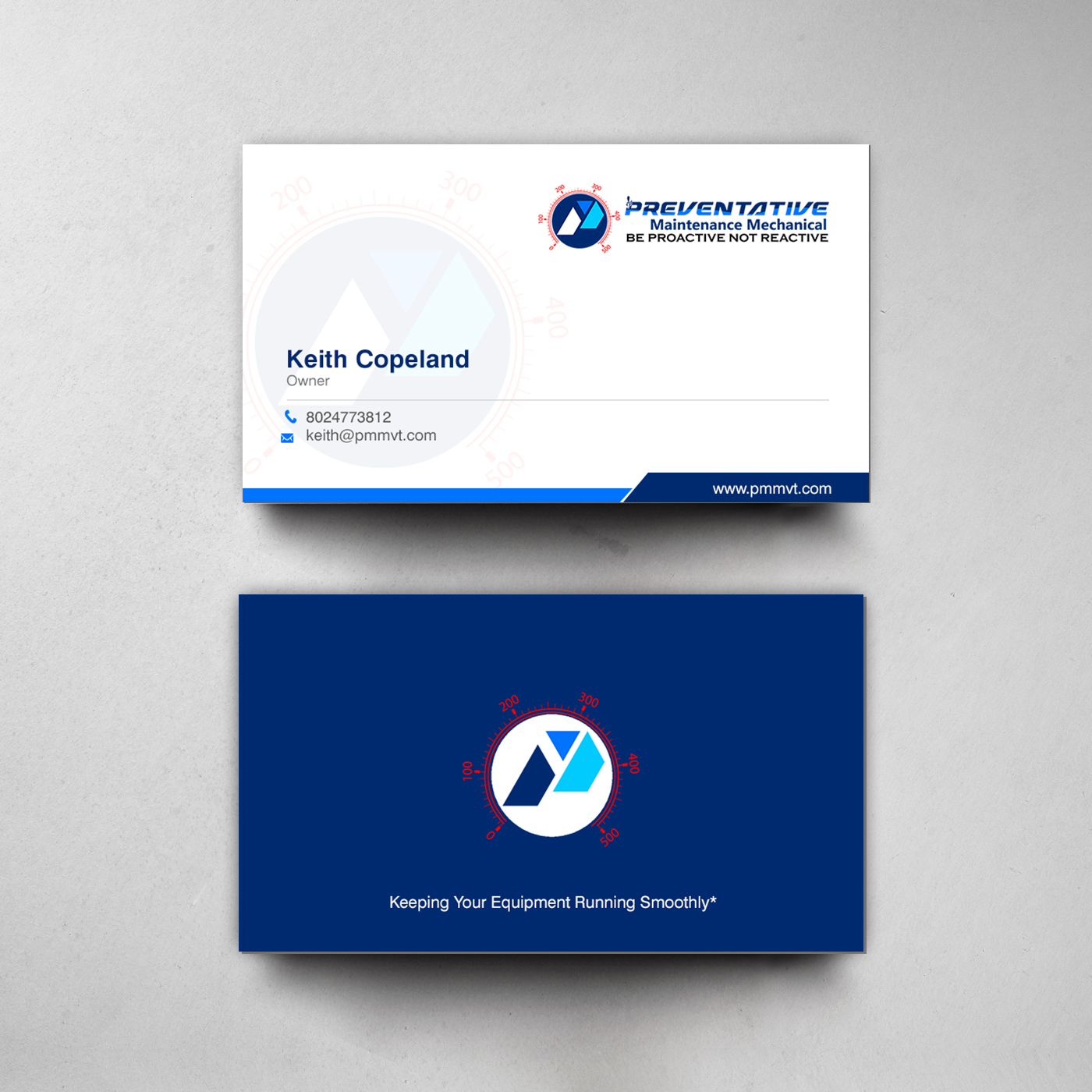 Business Card Design by chandrayaan.creative for Preventative maintinance mechanical | Design #36270320