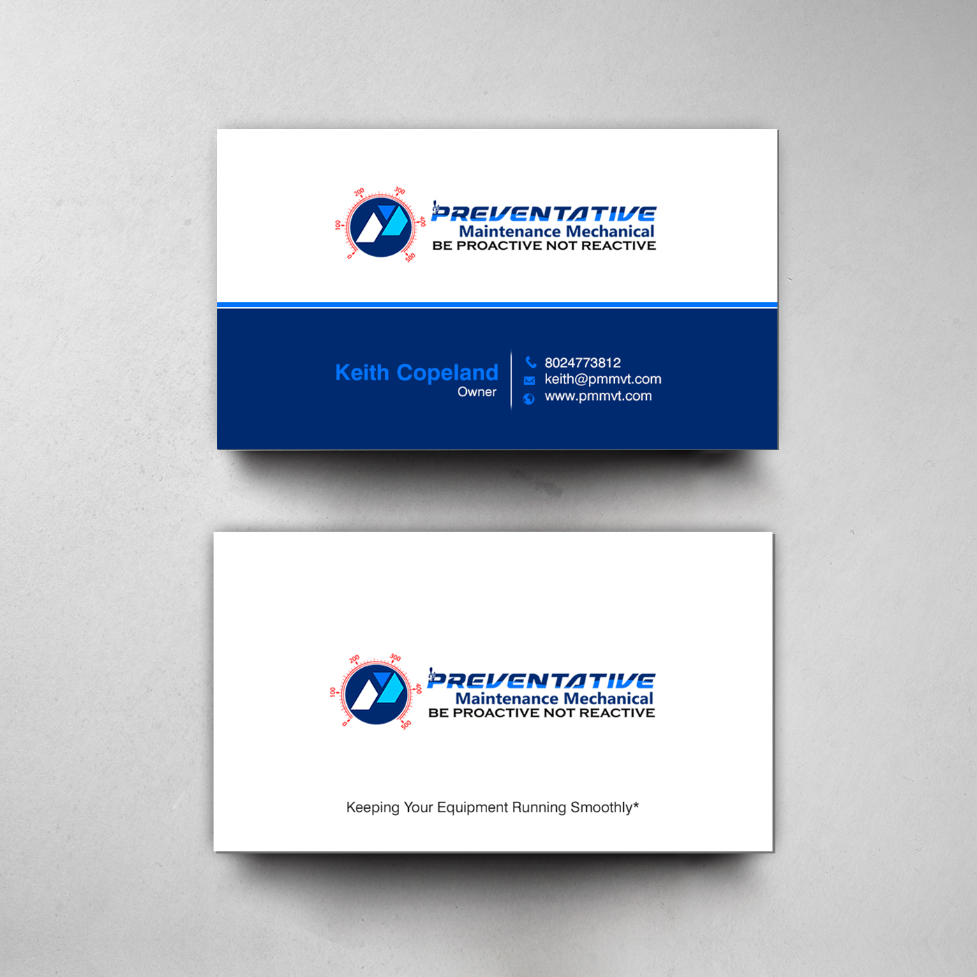 Business Card Design by chandrayaan.creative for Preventative maintinance mechanical | Design #36270323