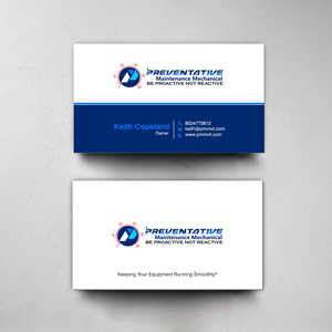 Diseño de Tarjeta de Presentación por chandrayaan.creative para Preventative maintinance mechanical | Diseño: #36270323