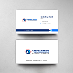 Diseño de Tarjeta de Presentación por chandrayaan.creative para Preventative maintinance mechanical | Diseño: #36270324