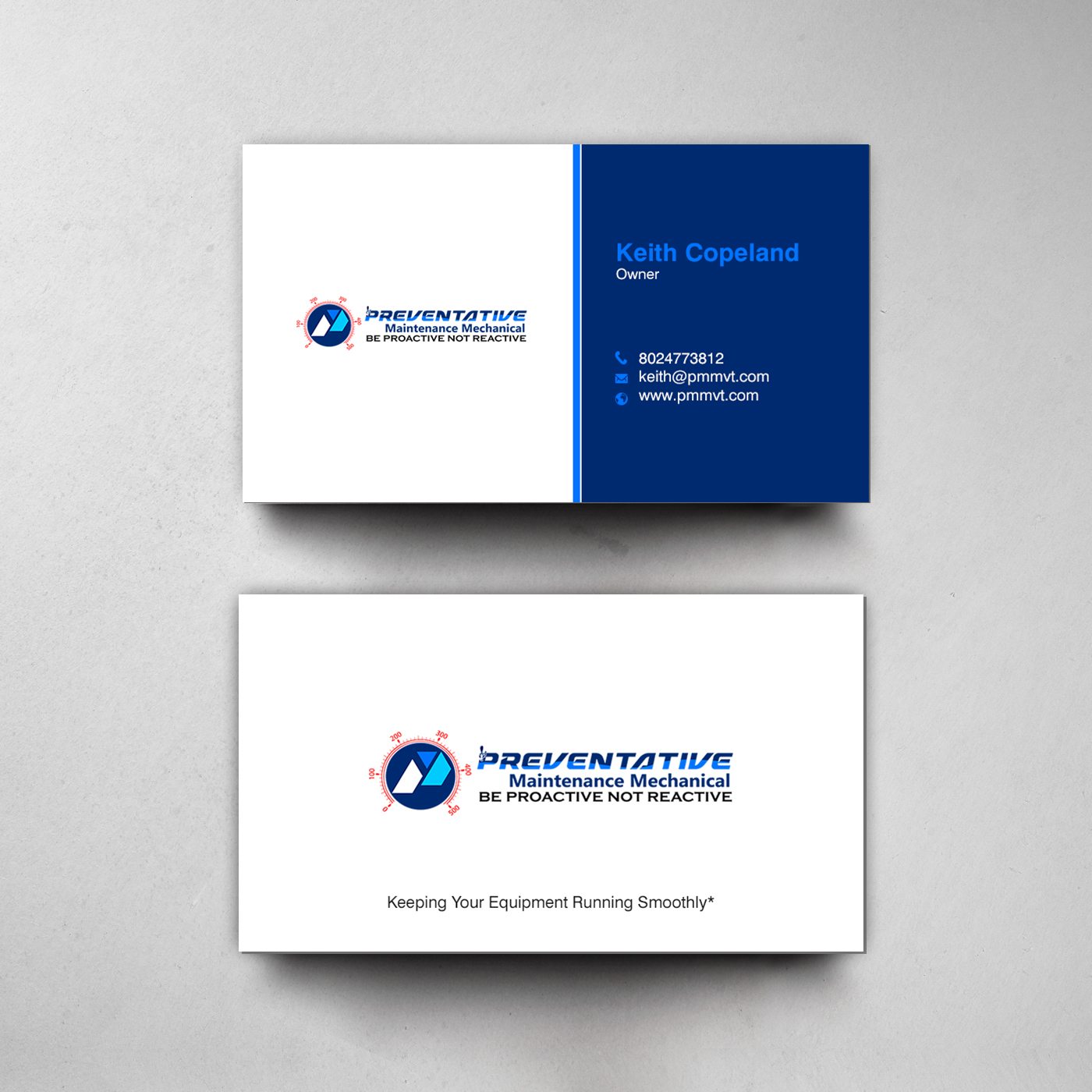 Business Card Design by chandrayaan.creative for Preventative maintinance mechanical | Design #36270325