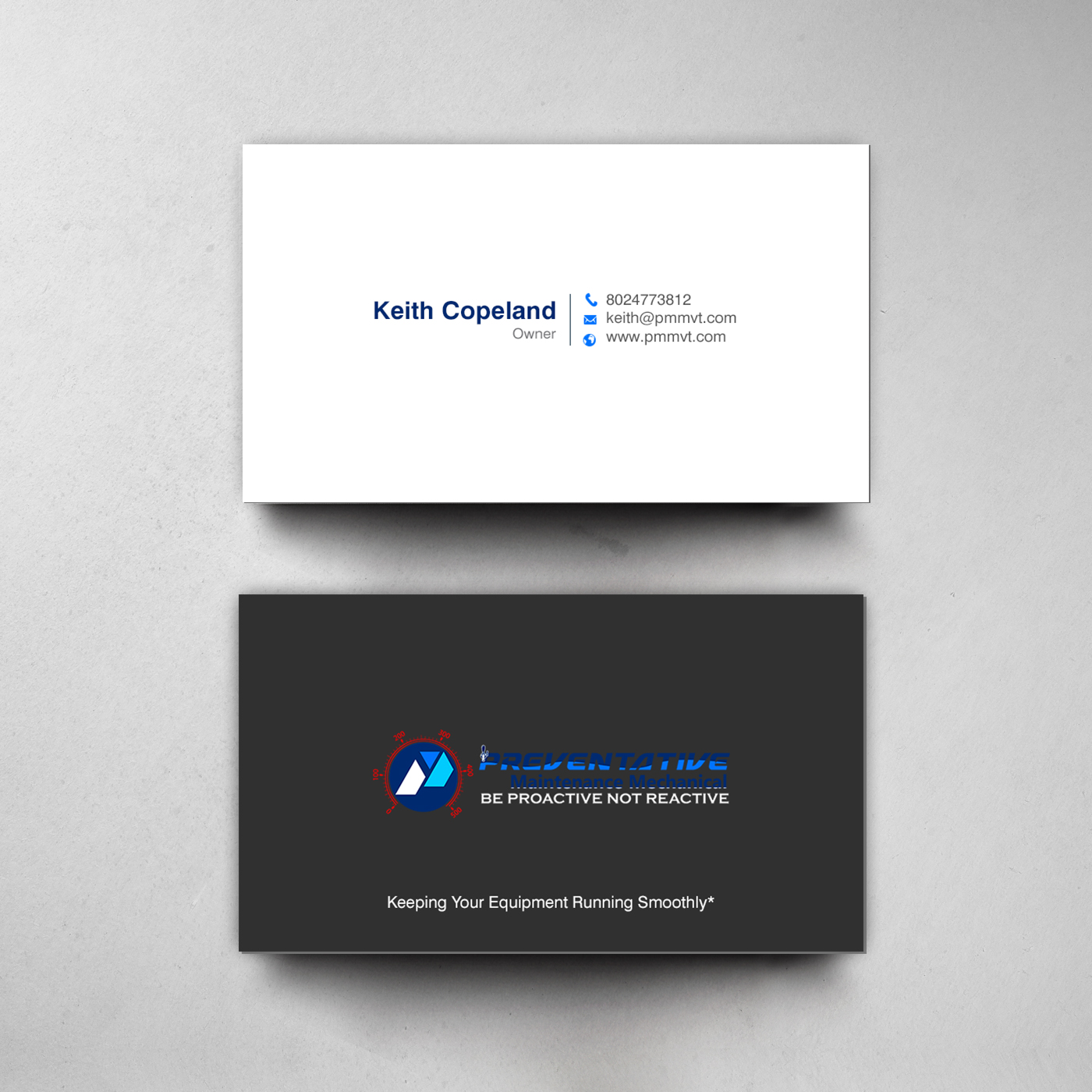 Business Card Design by chandrayaan.creative for Preventative maintinance mechanical | Design #36270328