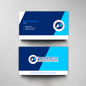 Design de Carte de Visite par chandrayaan.creative pour Preventative maintinance mechanical | Design : #36270335