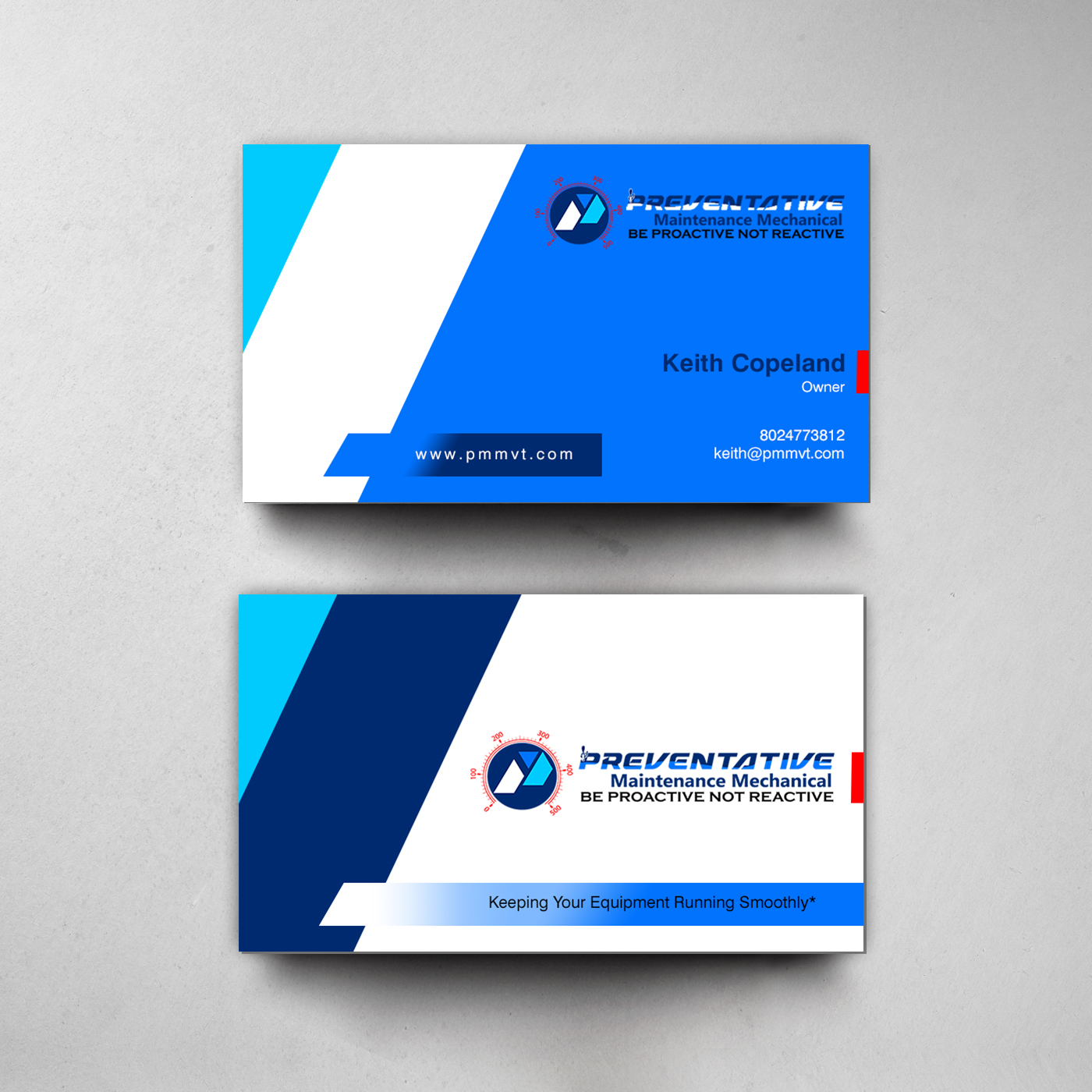 Diseño de Tarjeta de Presentación por chandrayaan.creative para Preventative maintinance mechanical | Diseño #36270337