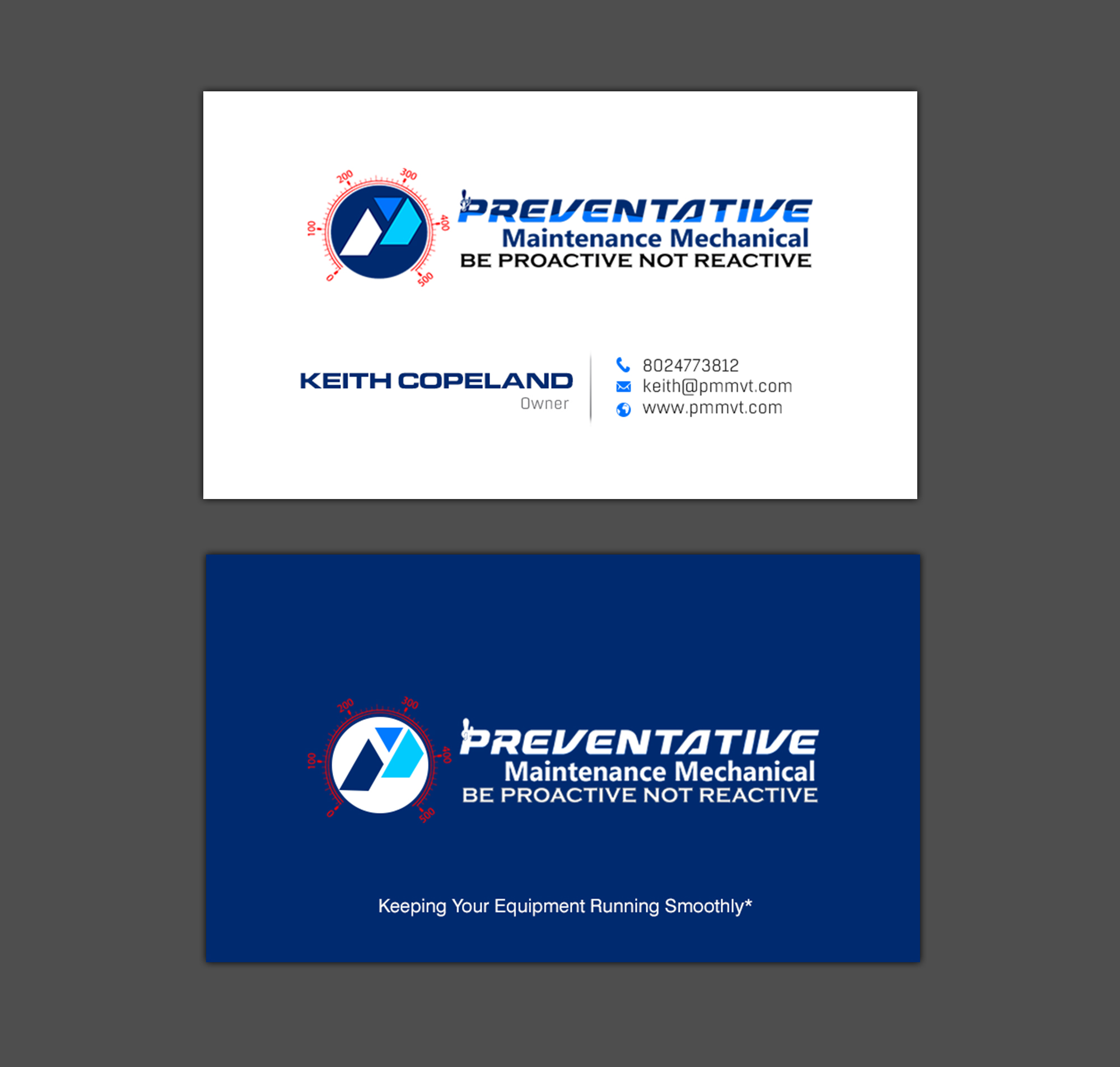 Business Card Design by chandrayaan.creative for Preventative maintinance mechanical | Design #36275438