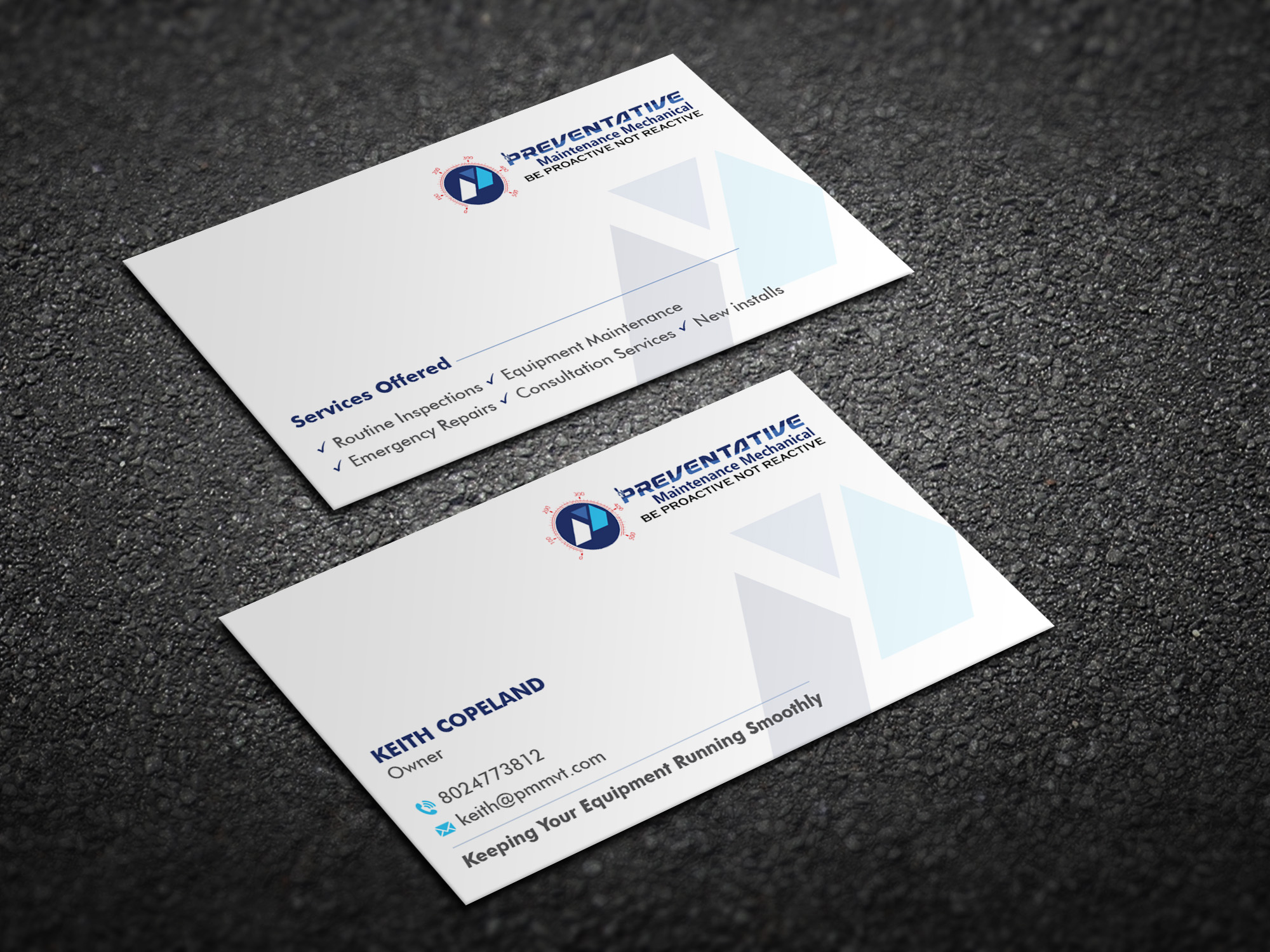 Business Card Design by Magic of Art for Preventative maintinance mechanical | Design #36270660
