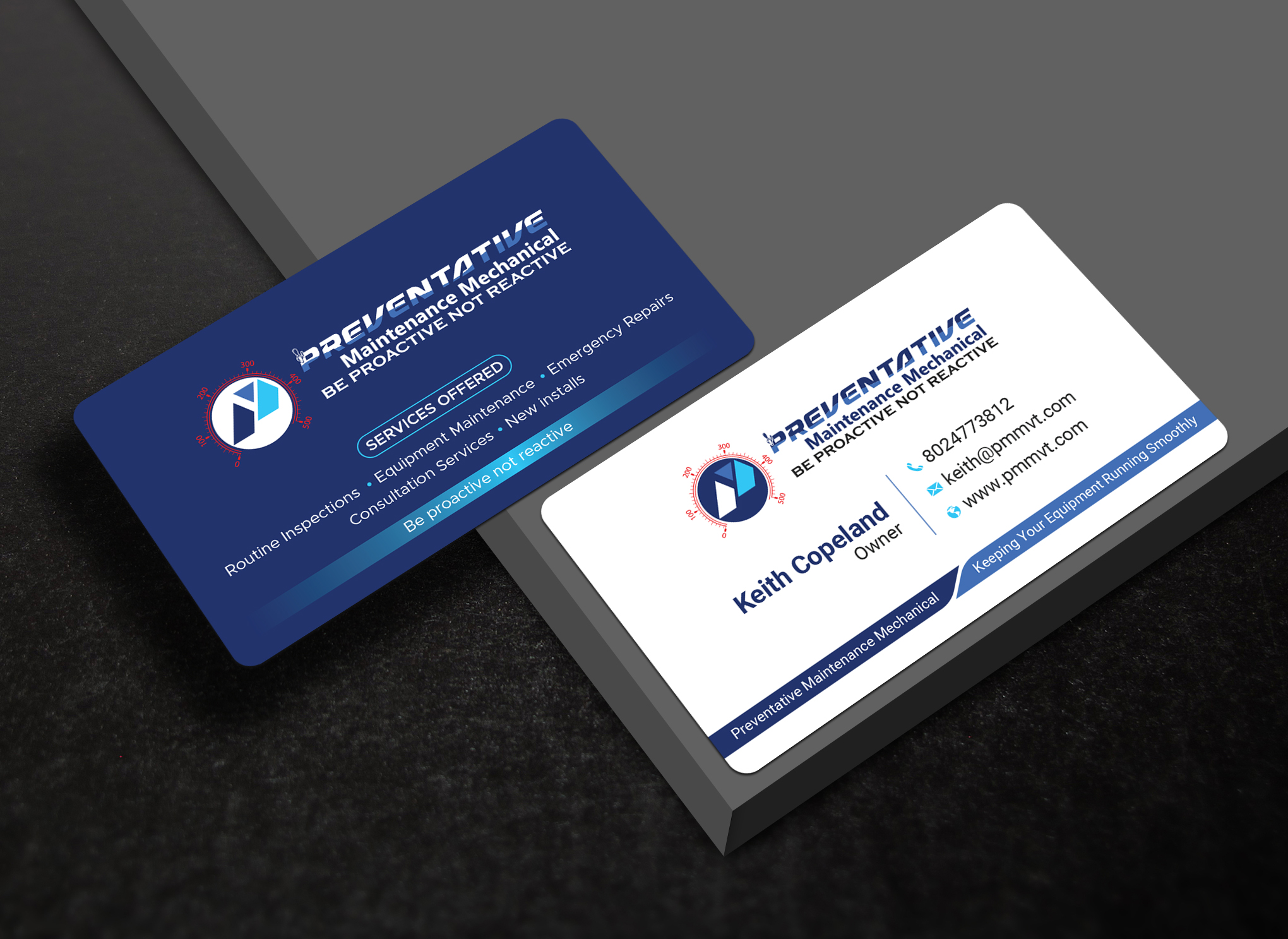Business Card Design by Uttom 2 for Preventative maintinance mechanical | Design #36271703