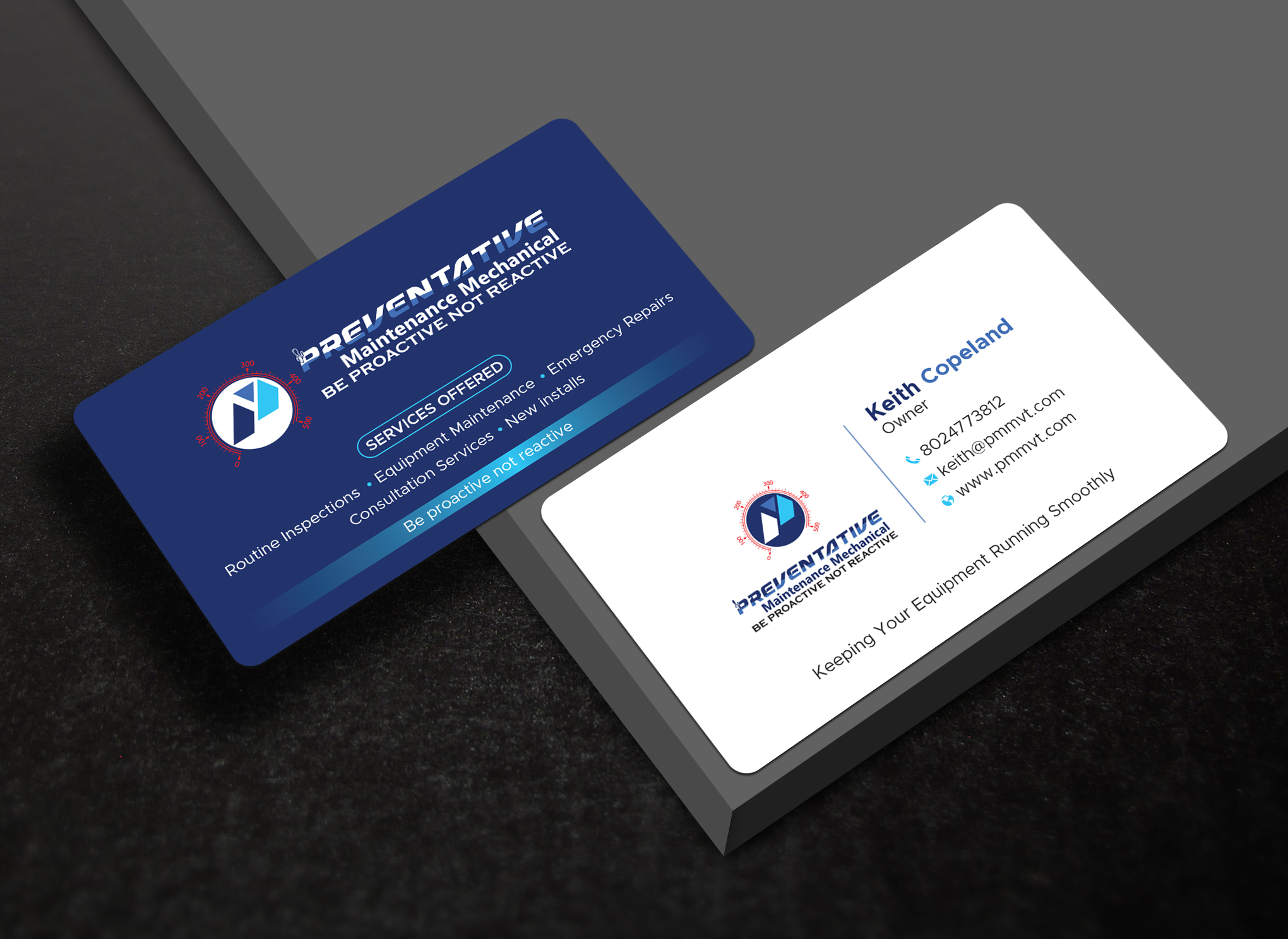 Business Card Design by Uttom 2 for Preventative maintinance mechanical | Design #36271704