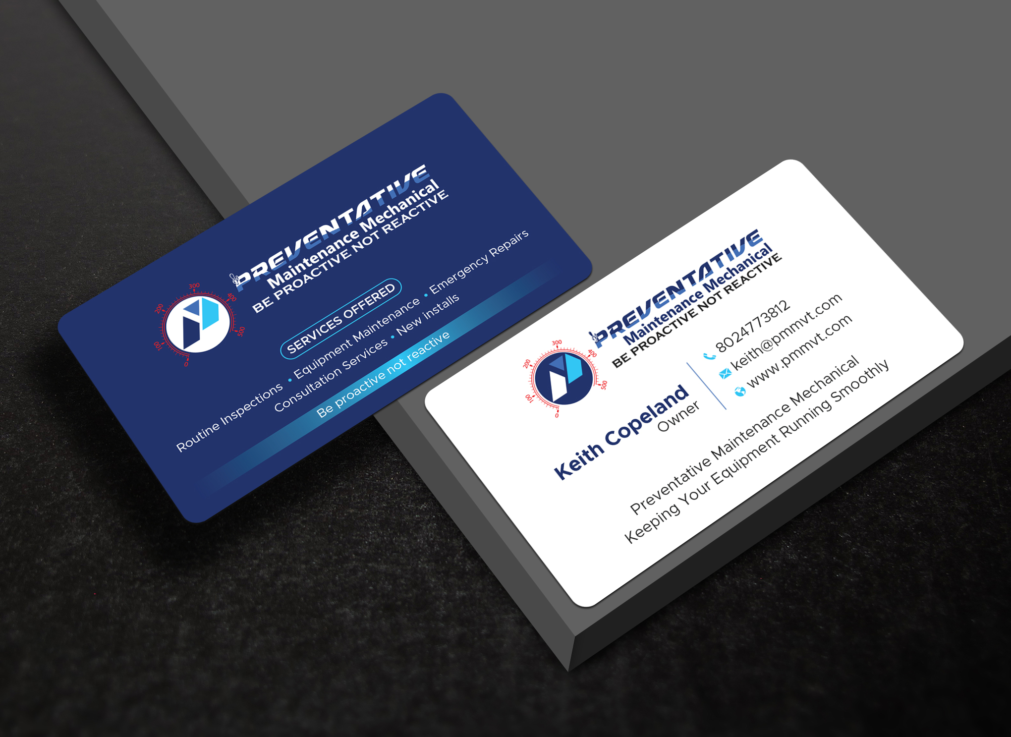 Business Card Design by Uttom 2 for Preventative maintinance mechanical | Design #36271705