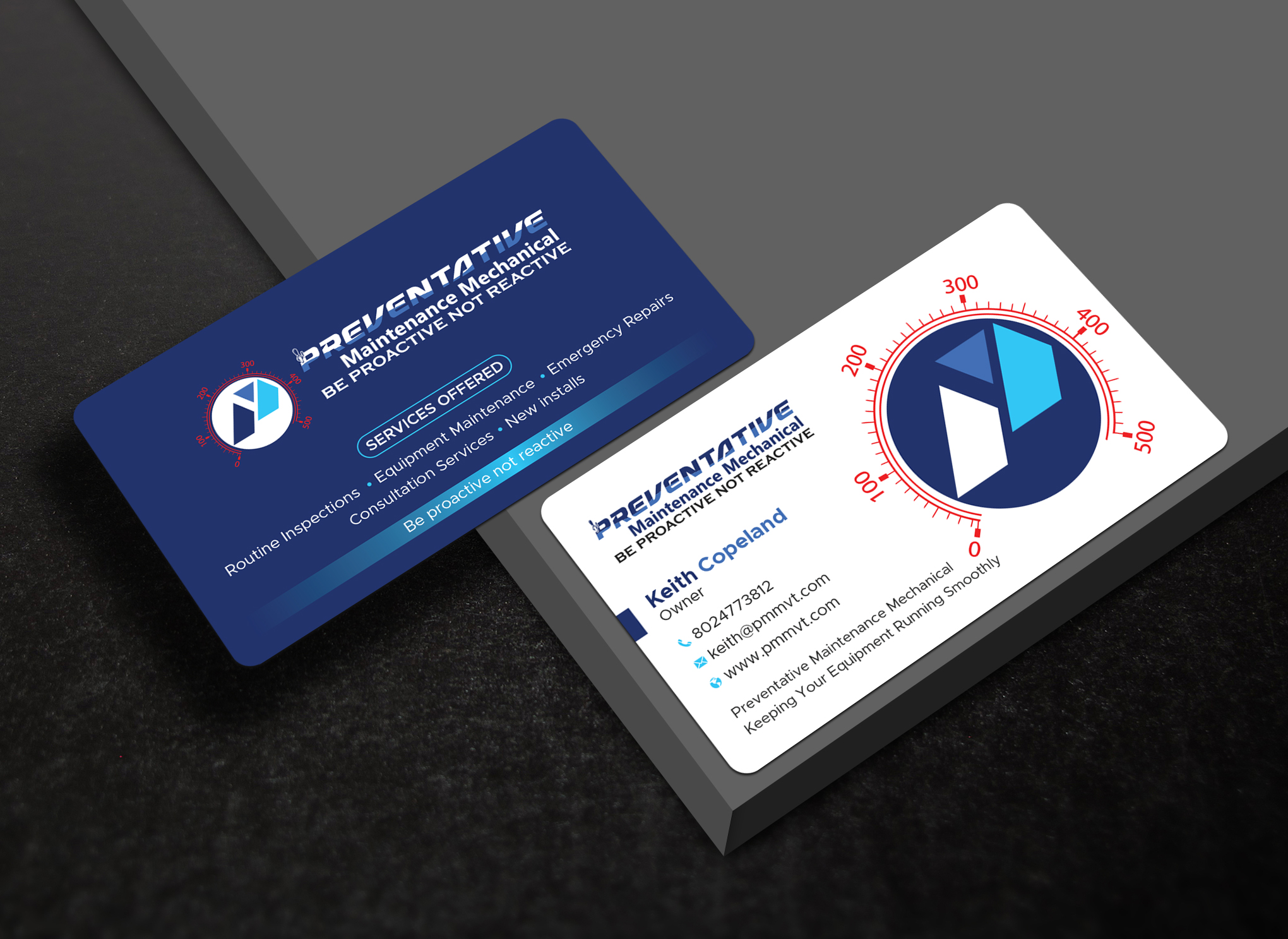 Business Card Design by Uttom 2 for Preventative maintinance mechanical | Design #36271707