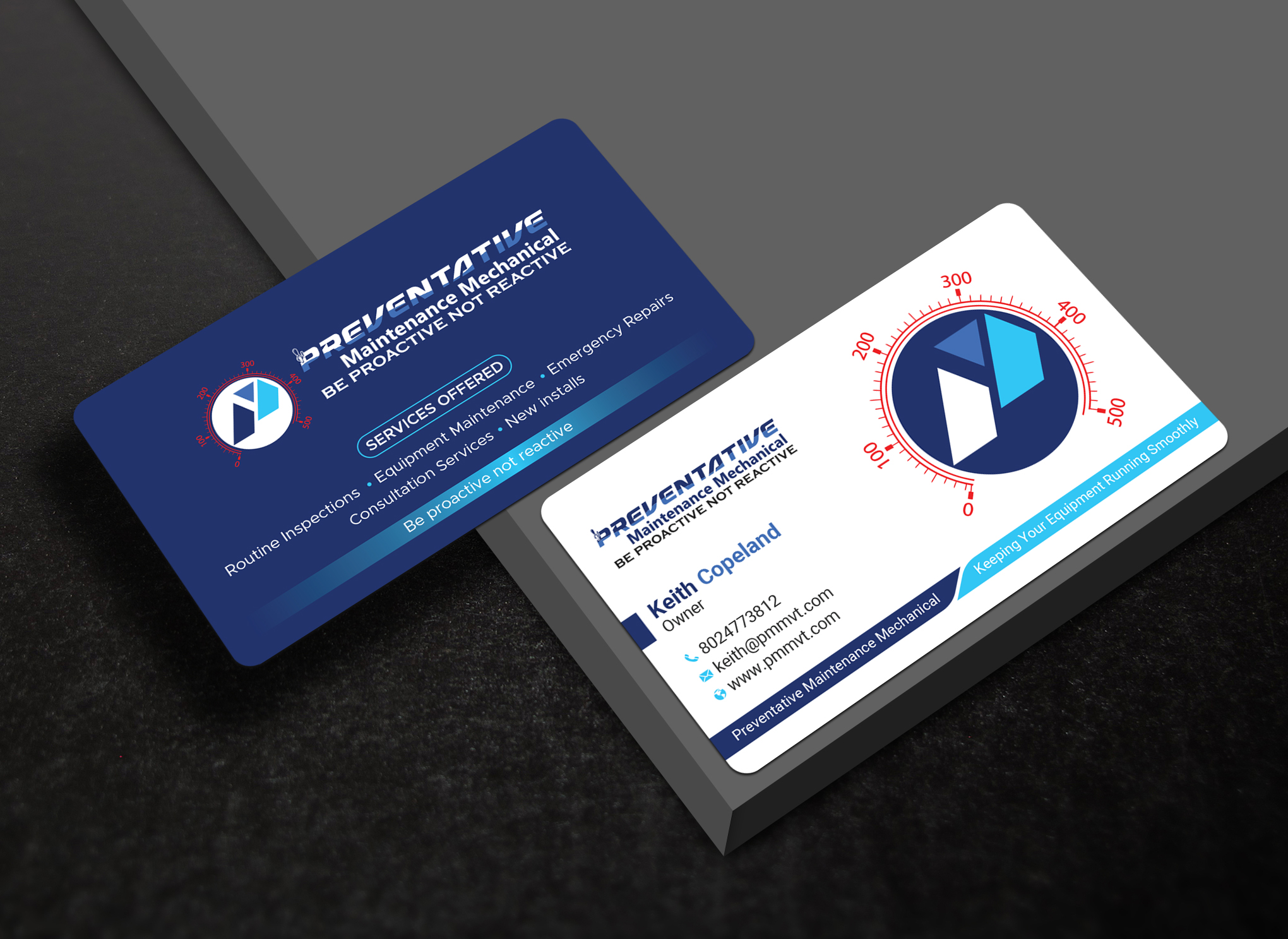 Business Card Design by Uttom 2 for Preventative maintinance mechanical | Design #36271710