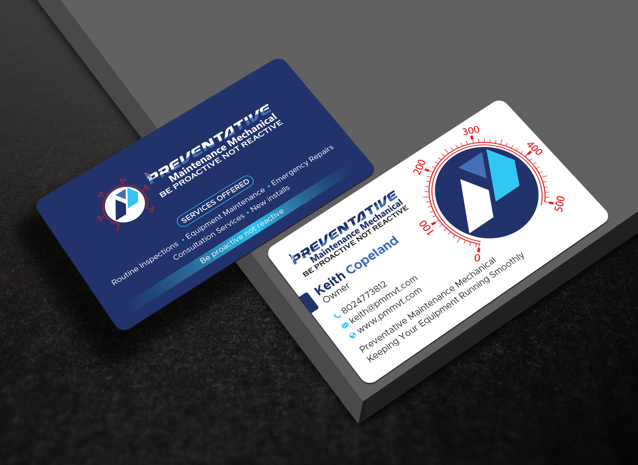 Business Card Design by Uttom 2 for Preventative maintinance mechanical | Design #36271713
