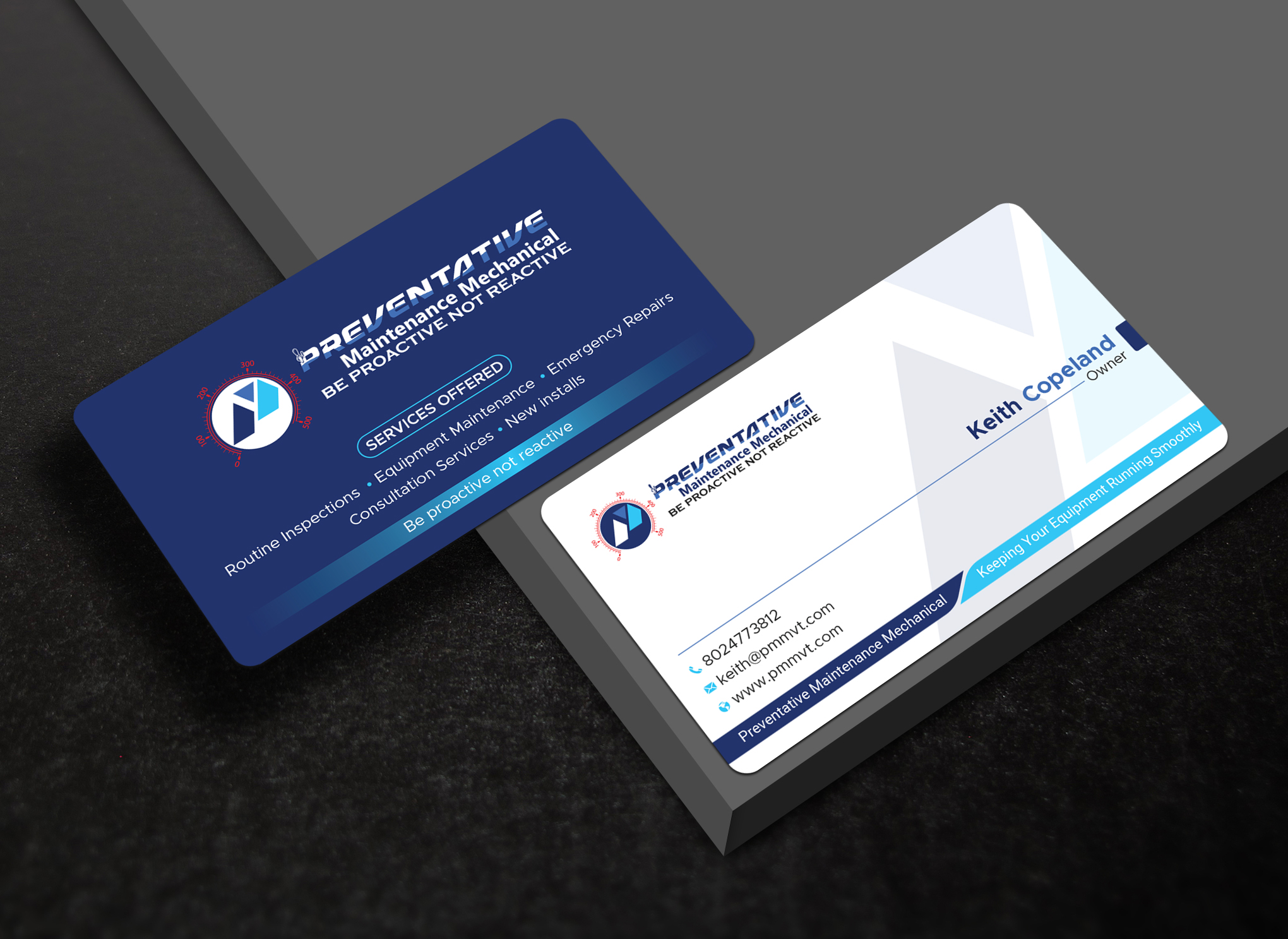 Business Card Design by Uttom 2 for Preventative maintinance mechanical | Design #36271727