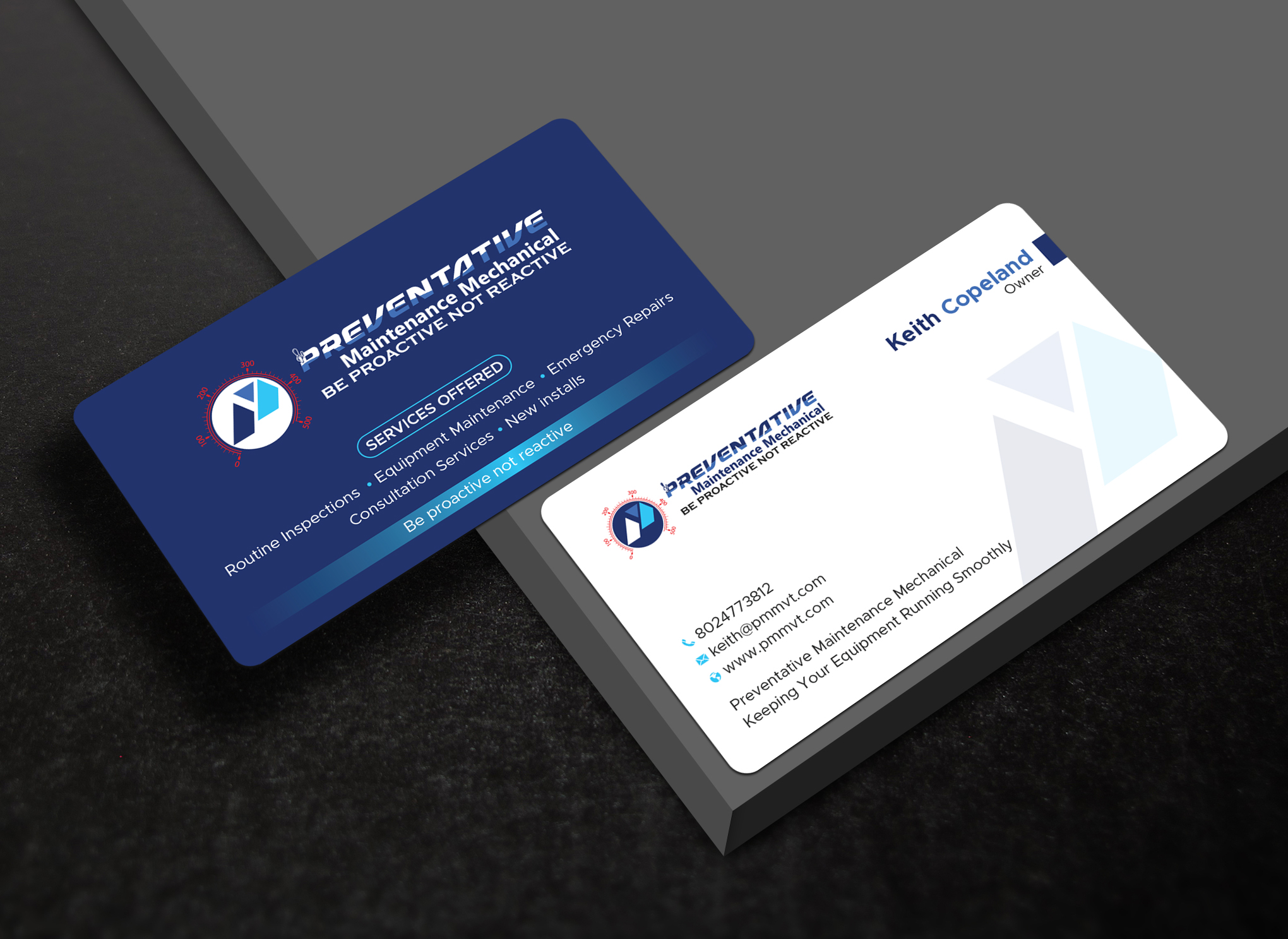 Business Card Design by Uttom 2 for Preventative maintinance mechanical | Design #36271728