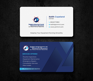 Diseño de Tarjeta de Presentación por Uttom 2 para Preventative maintinance mechanical | Diseño: #36272074