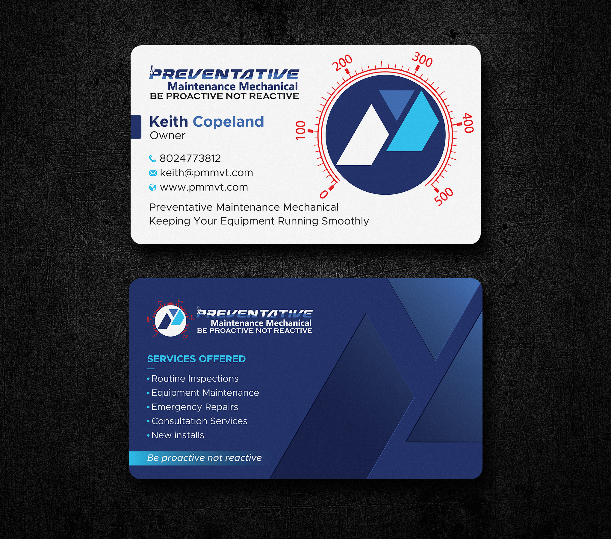 Business Card Design by Uttom 2 for Preventative maintinance mechanical | Design #36272189