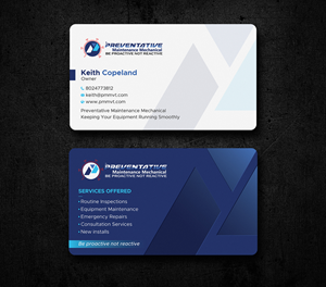 Diseño de Tarjeta de Presentación por Uttom 2 para Preventative maintinance mechanical | Diseño: #36272196