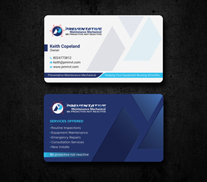 Diseño de Tarjeta de Presentación por Uttom 2 para Preventative maintinance mechanical | Diseño: #36272197