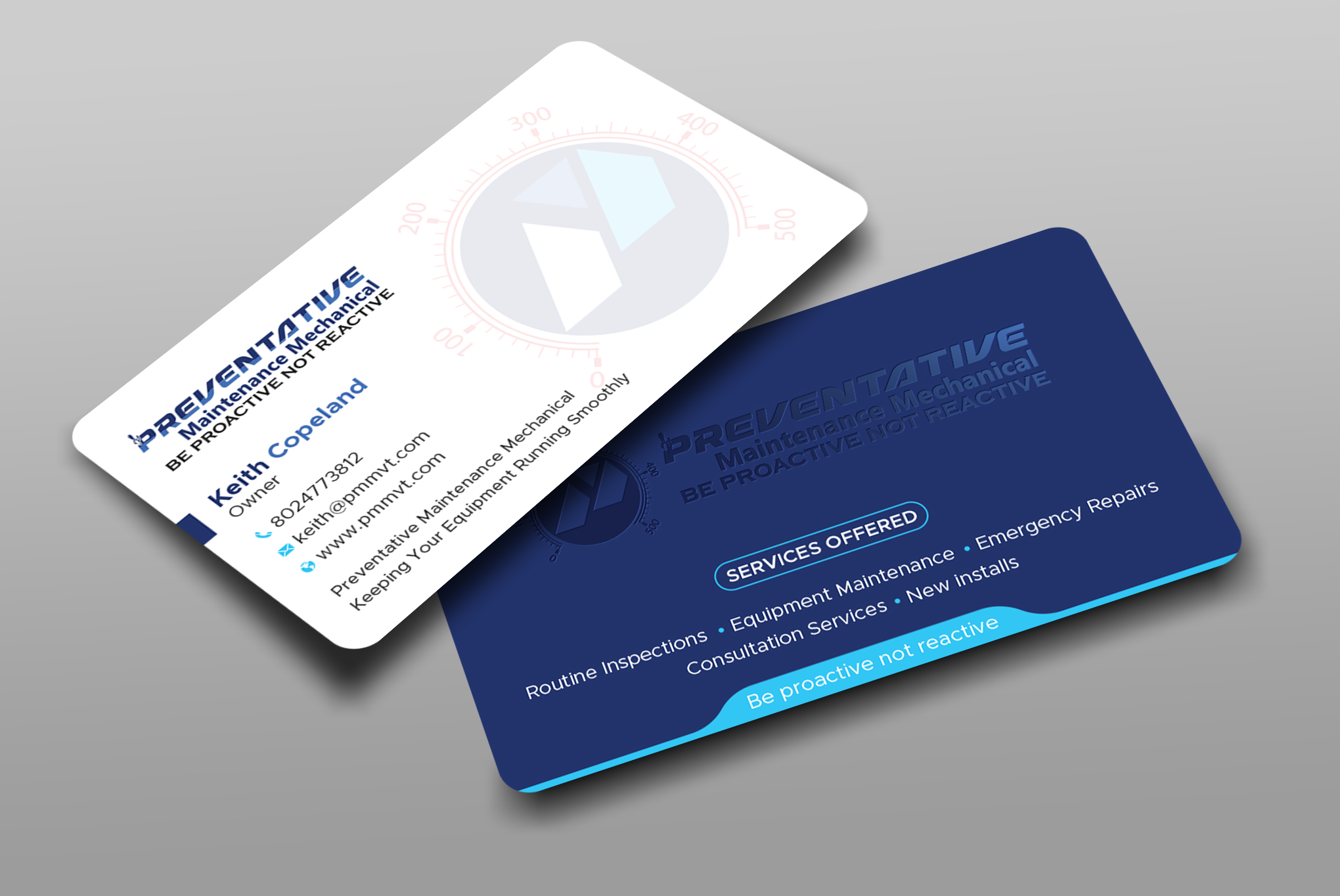 Business Card Design by Uttom 2 for Preventative maintinance mechanical | Design #36273461