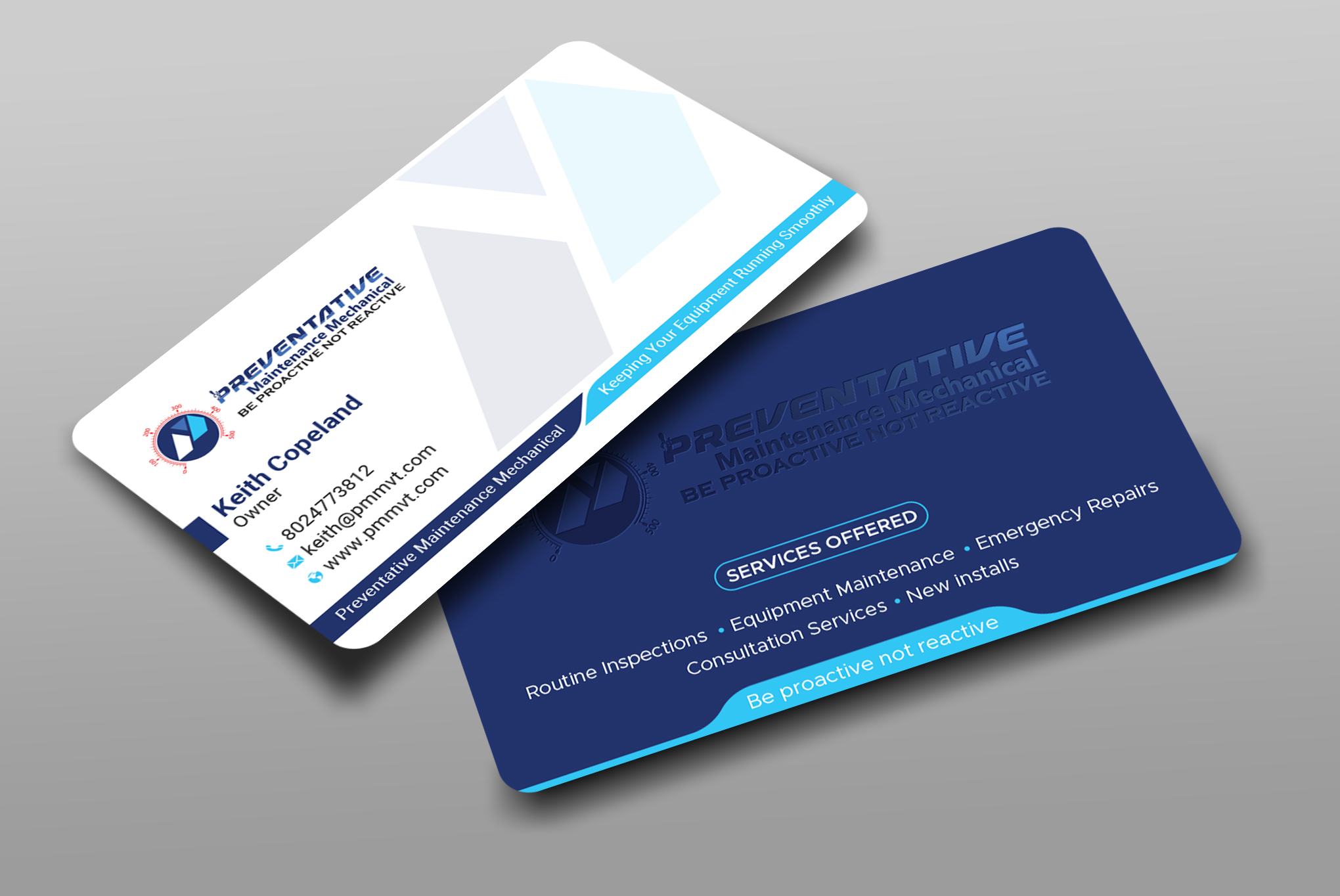 Business Card Design by Uttom 2 for Preventative maintinance mechanical | Design #36273469