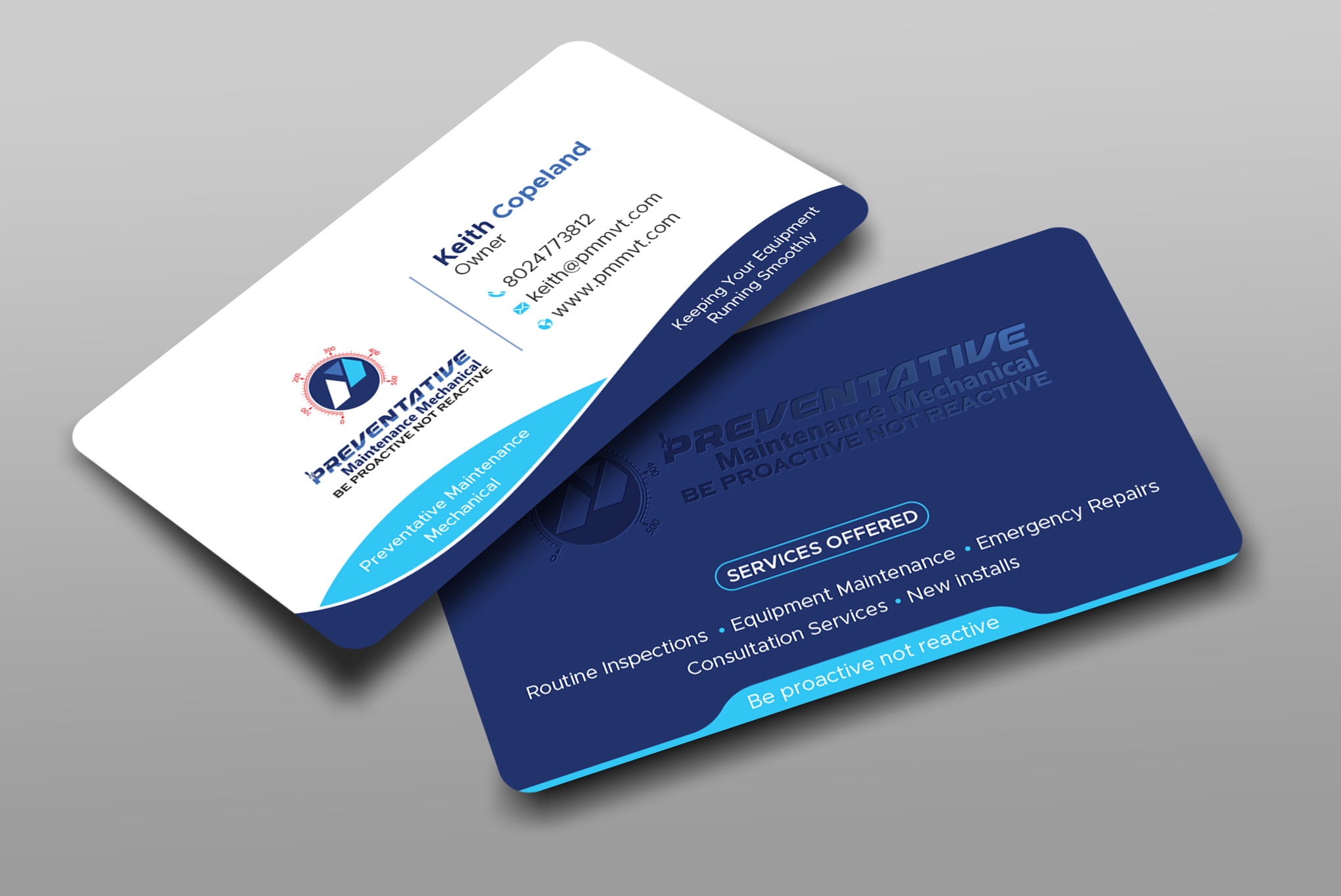 Business Card Design by Uttom 2 for Preventative maintinance mechanical | Design #36273470