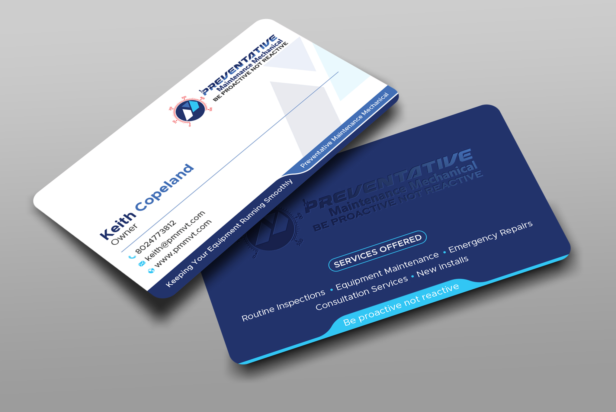 Business Card Design by Uttom 2 for Preventative maintinance mechanical | Design #36273471
