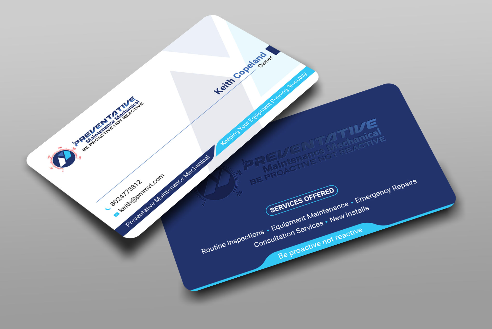 Business Card Design by Uttom 2 for Preventative maintinance mechanical | Design #36284951