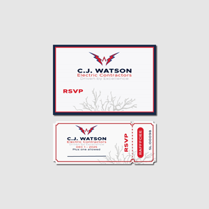Invitation Design by jobayor73 for CJ Watson Electrical Contractor | Design #36295853