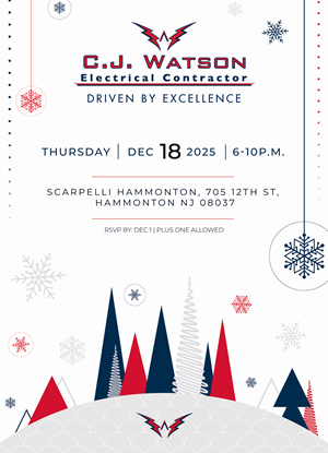 Invitation Design by Natalia Gaos for CJ Watson Electrical Contractor | Design #36317268