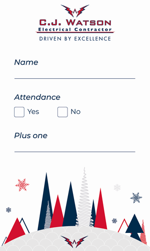 Invitation Design by Natalia Gaos for CJ Watson Electrical Contractor | Design: #36317271