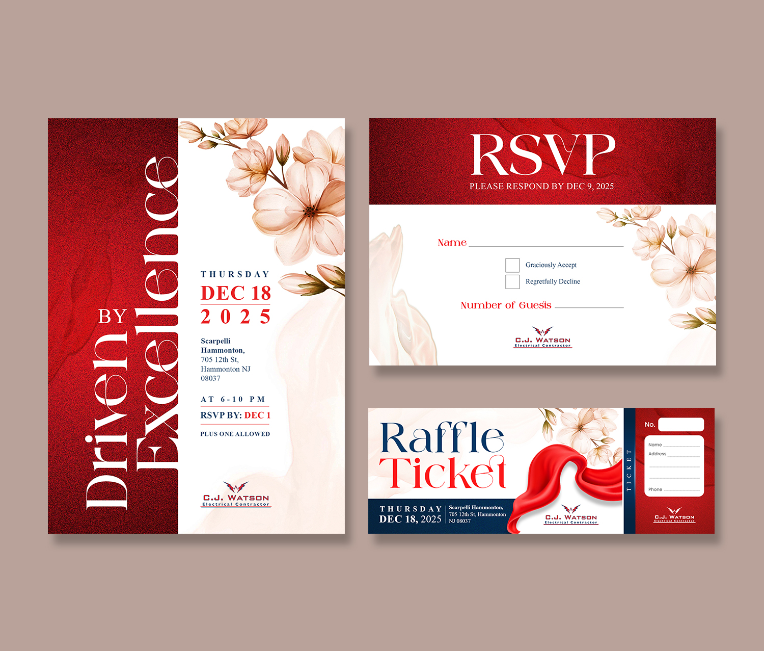 Invitation Design by debdesign for CJ Watson Electrical Contractor | Design #36305011