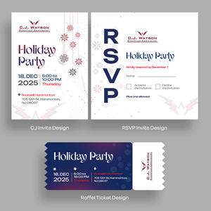 Invitation Design by Graphic Guy for CJ Watson Electrical Contractor | Design: #36306828