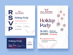 Invitation Design by Graphic Guy for CJ Watson Electrical Contractor | Design: #36318832