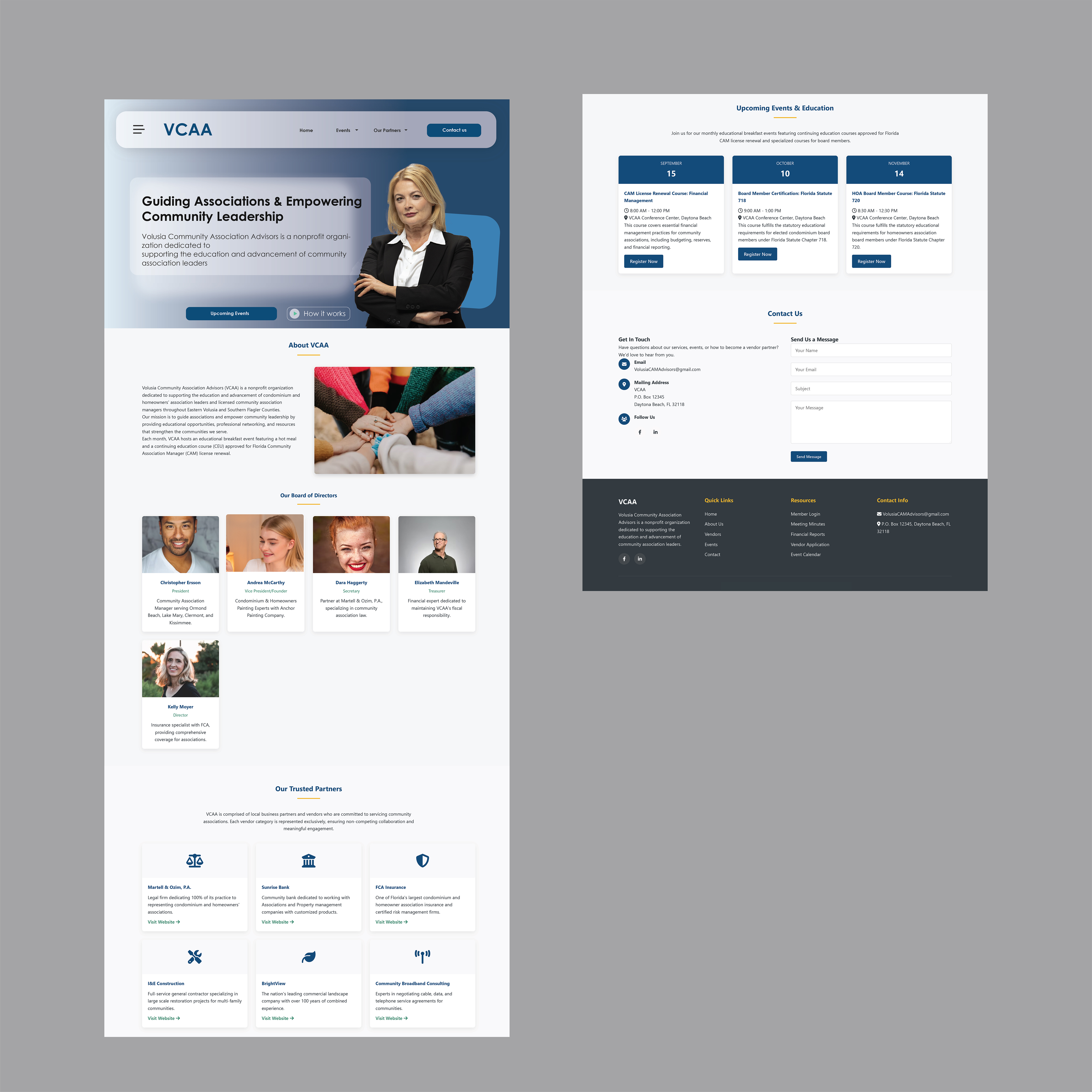 Web Design by Mesotoday for Volusia Community Association Advisors  | Design #36290272