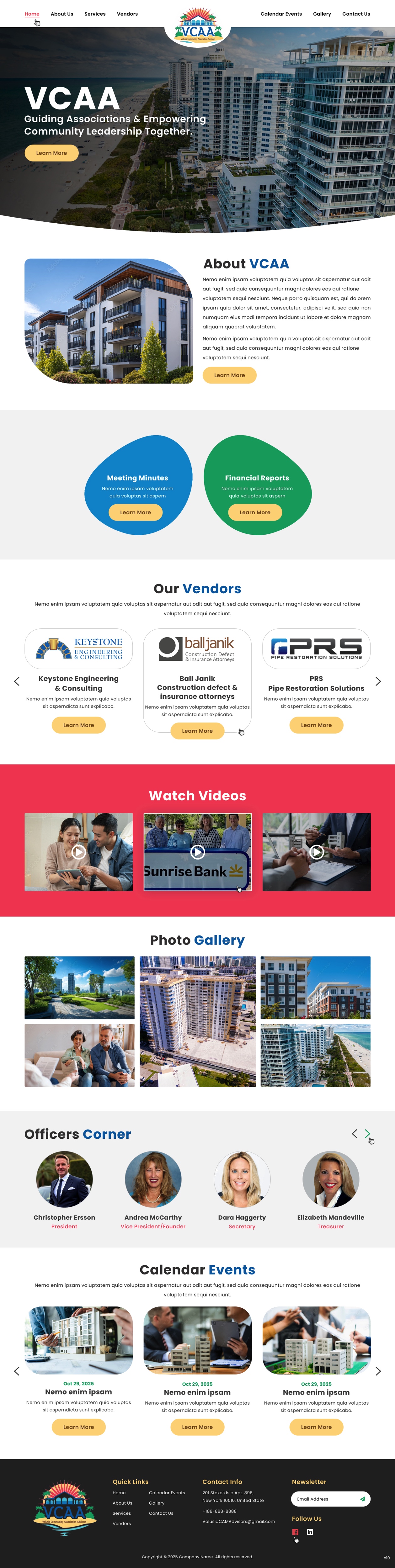 Web Design by pb for Volusia Community Association Advisors  | Design #36292330