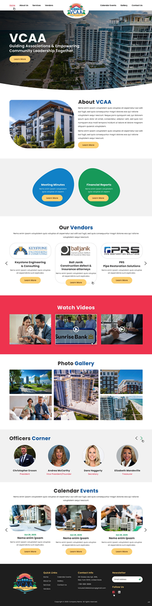Web-Design von pb für Volusia Community Association Advisors  | Design: #36292330