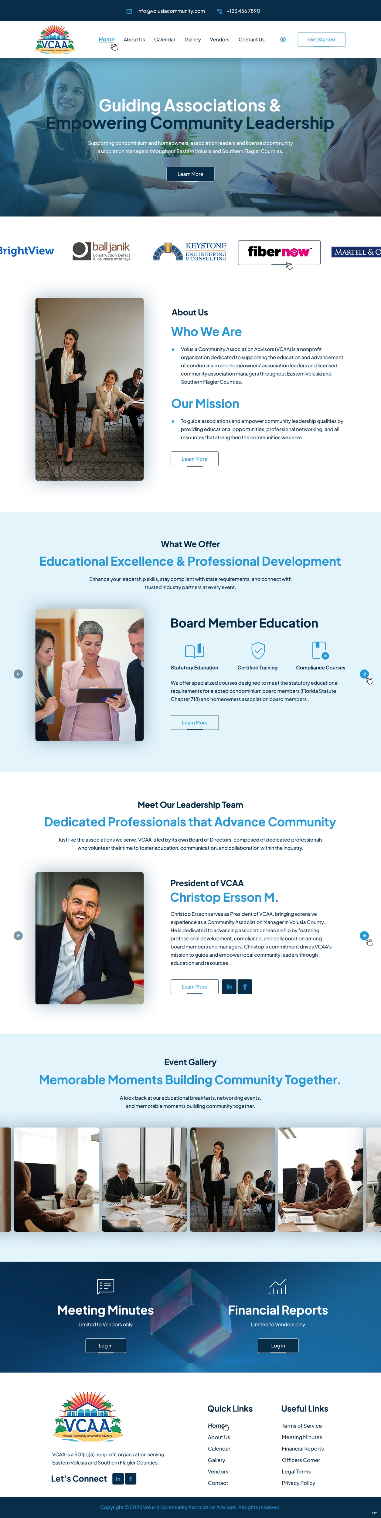 Web Design by pb for Volusia Community Association Advisors  | Design #36292331