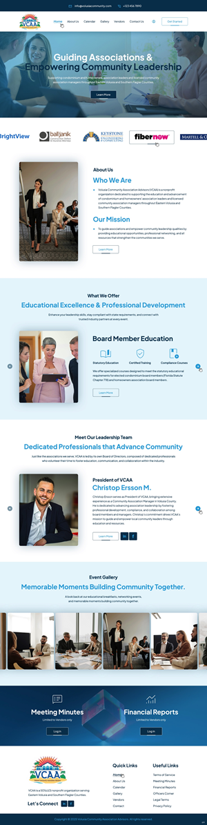 Web-Design von pb für Volusia Community Association Advisors  | Design: #36292331