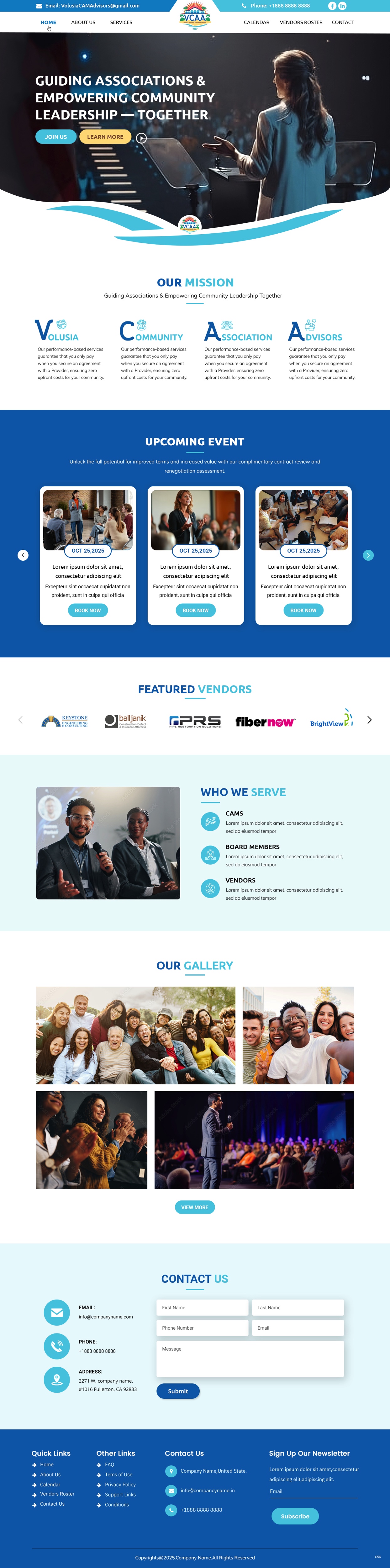 Web Design par pb pour Volusia Community Association Advisors  | Design #36292332