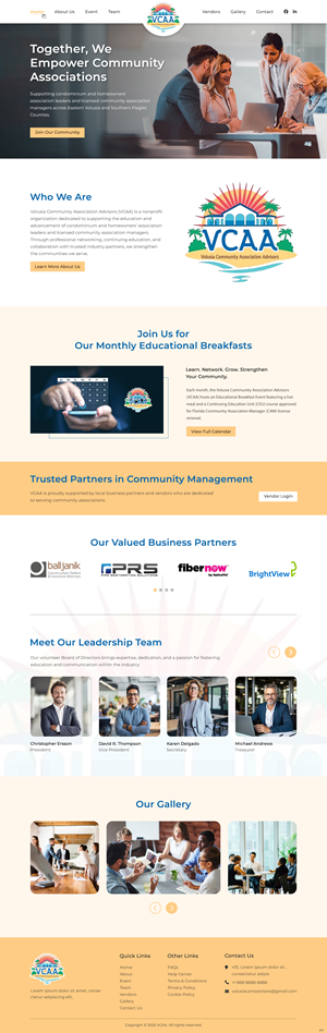 Web-Design von pb für Volusia Community Association Advisors  | Design: #36292333