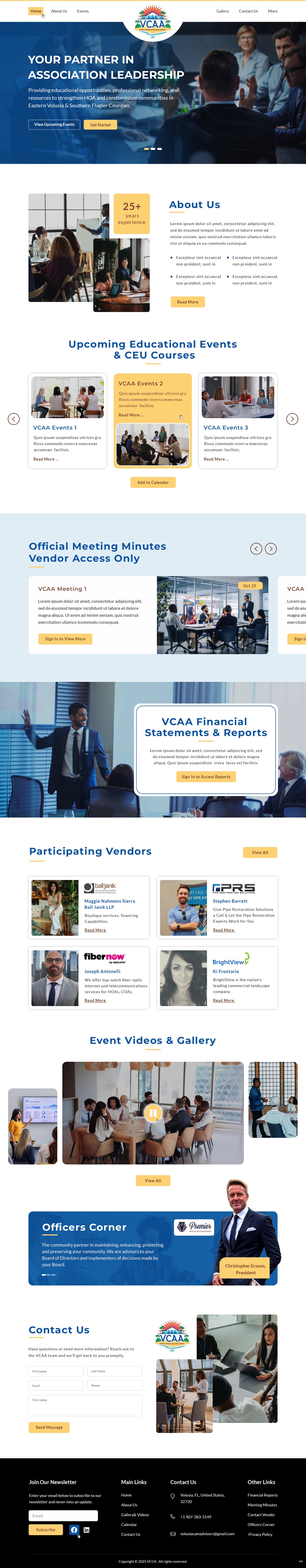 Web Design by pb for Volusia Community Association Advisors  | Design #36292336