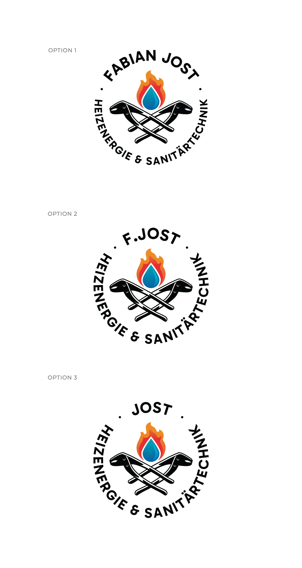 Design de Logo par Jerwin Intac pour FJ  Heizenergie und Sanitäre Anlagen  | Design #36391392