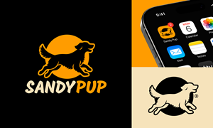 Logo Design by Duvai Studio for Sandy Pup | Design #36293887
