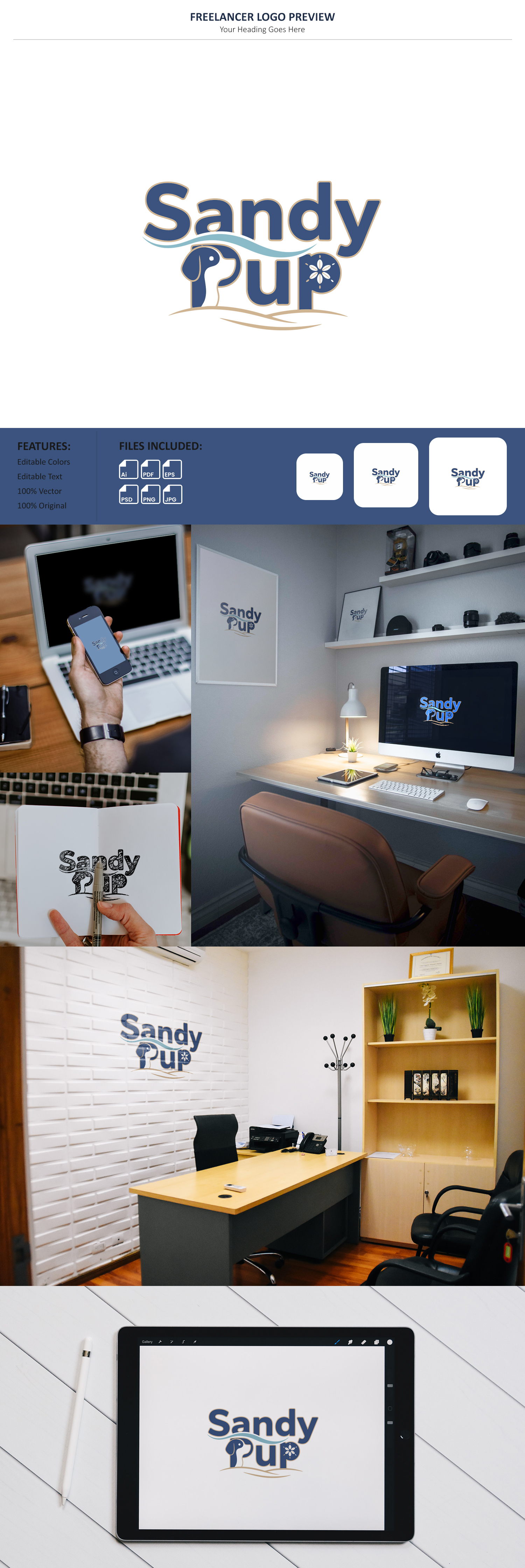 Logo Design by VectorForge for Sandy Pup | Design #36301188