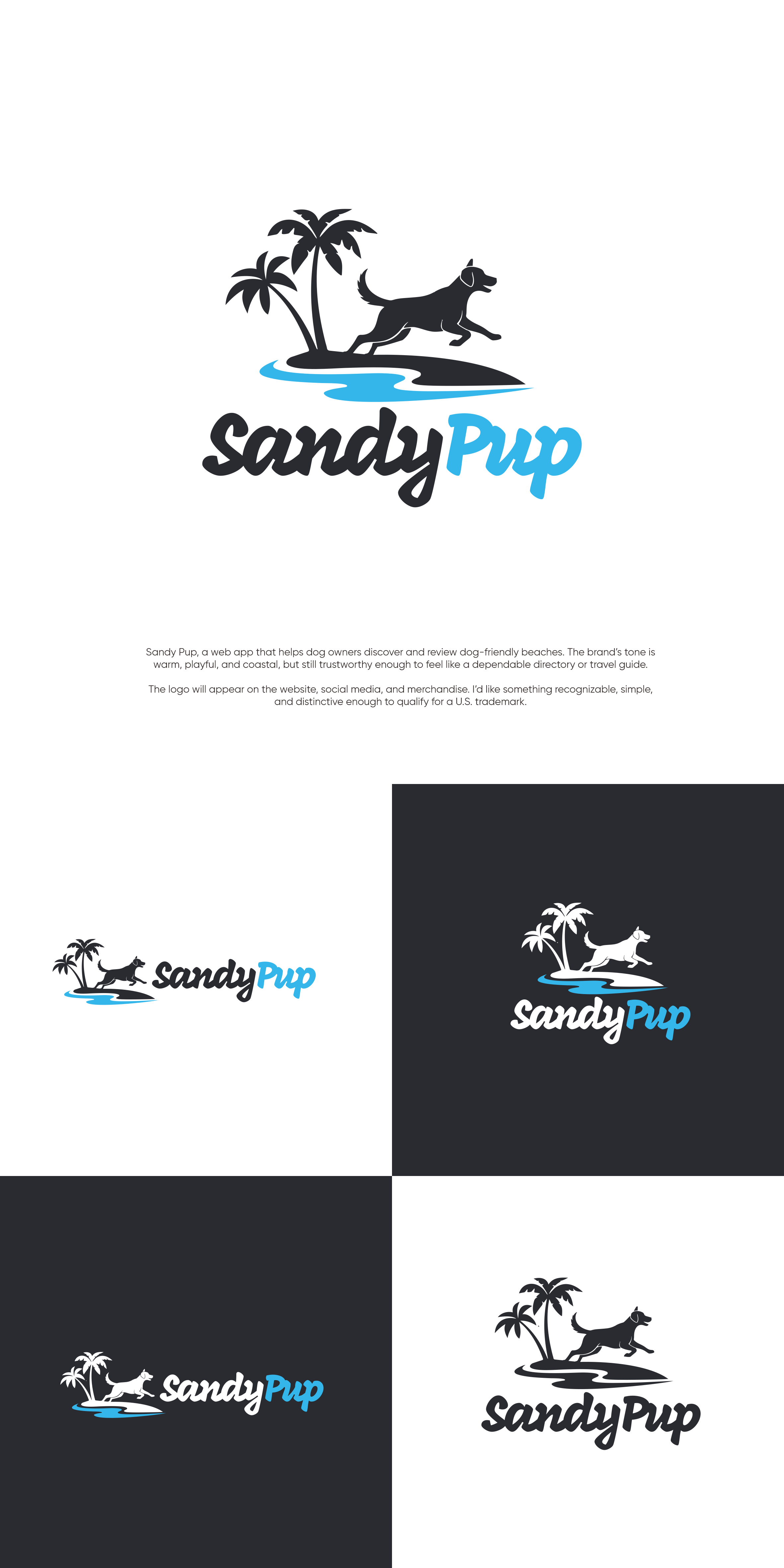 Logo Design by Pixelation for Sandy Pup | Design #36297025