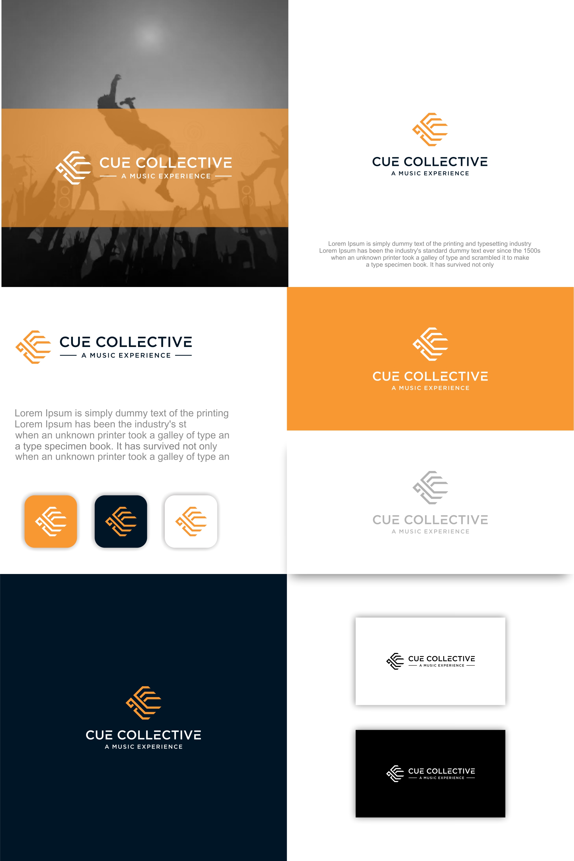 Logo Design by Stone Black for Cue Collective Music | Design #36293363